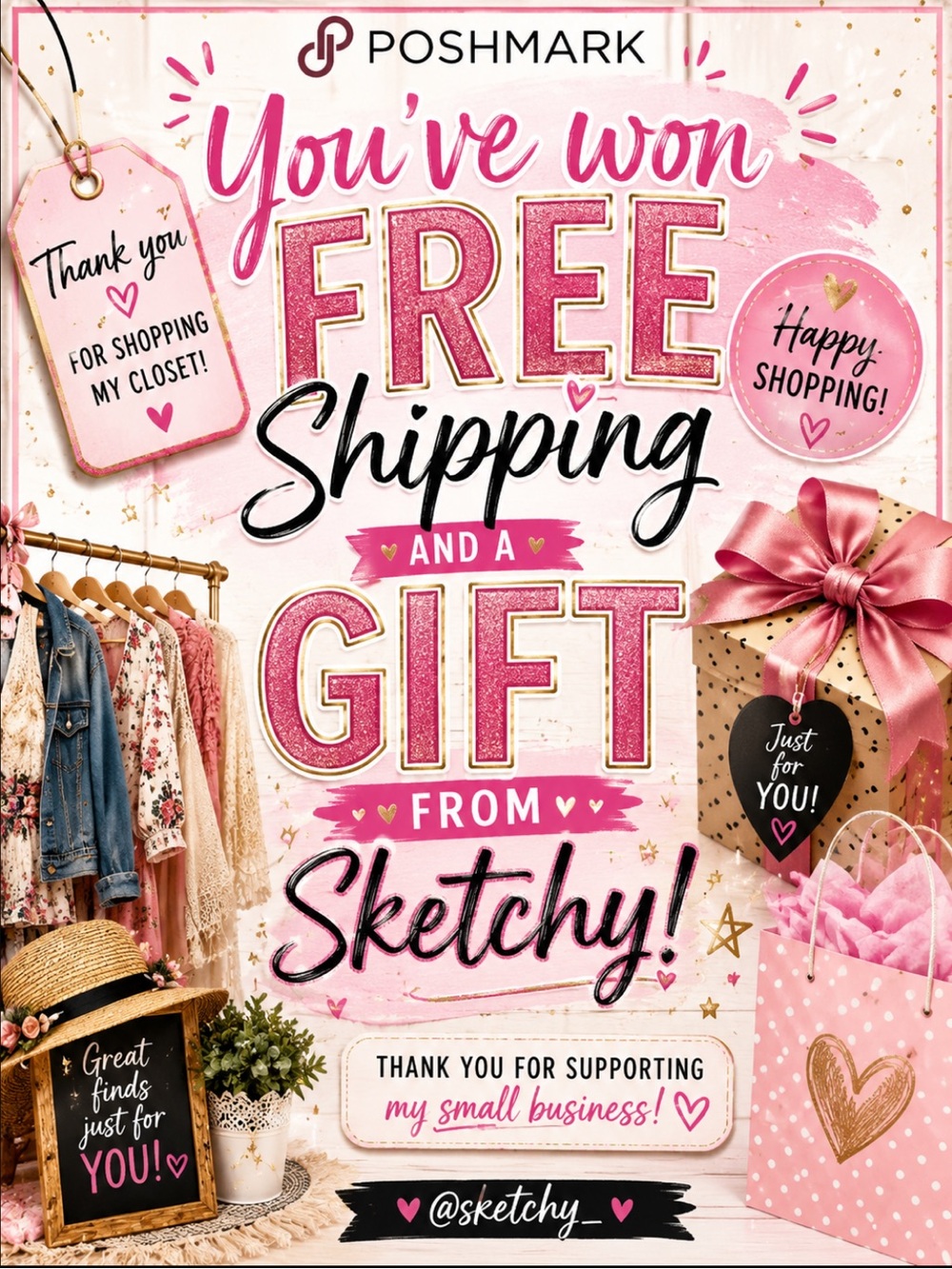 Free Shipping and gift from me!